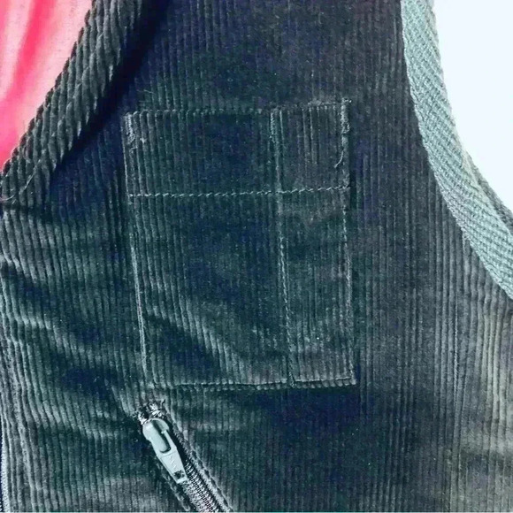 Liz Claiborne Unique Vintage Teal Corduroy Hunting Vest Fuchsia Lining Sz Medium - Picture 3 of 15